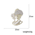 Alloy Pearl Earring Girl Brooch For Elegant Collar Decoration view 5