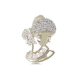 Alloy Pearl Earring Girl Brooch For Elegant Collar Decoration view 1