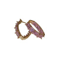 Korean Style Geometric Metal Hoop Earrings With Zircon Accents, Versatile Fashion Ear Jewelry view 5