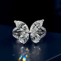 Romantic Teardrop Butterfly Bow Zircon Ring For Women, Light Luxury Fairy Style Fashion Jewelry view 2