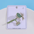 Alloy Lotus Pod Dragonfly Brooch For Trendy Plant Style Decoration view 4