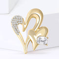 Alloy Rhinestone Heart Brooch Pin For Women's Blazer And Coat view 4
