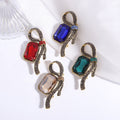 Alloy Glass Ribbon Brooch Pin For Elegant Coat Clothing Decoration view 3