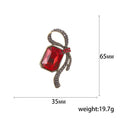 Alloy Glass Ribbon Brooch Pin For Elegant Coat Clothing Decoration view 5