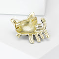 Alloy Enamel Cartoon Cat Brooch Pin For Apparel Decoration view 3