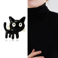 Alloy Enamel Cartoon Cat Brooch Pin For Apparel Decoration view 2