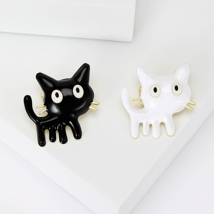 Alloy Enamel Cartoon Cat Brooch Pin For Apparel Decoration