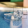 Simple Artistic Oval Sparkling Zircon Ring For Women, Engagement Wedding Finger Jewelry view 5