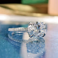 Simple Artistic Oval Sparkling Zircon Ring For Women, Engagement Wedding Finger Jewelry view 4