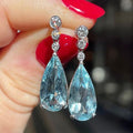Light Luxury Ocean Blue Pear Shaped Teardrop Earrings Versatile Fashion Jewelry For Women view 1