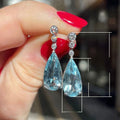 Light Luxury Ocean Blue Pear Shaped Teardrop Earrings Versatile Fashion Jewelry For Women view 4