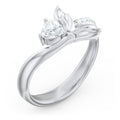 Heart Zircon Mermaid Tail Ring For Women, European Fairy Tale Adjustable Finger Jewelry view 1