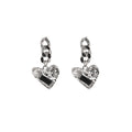 Vintage Black Rhinestone Heart Bow Butterfly Alloy Silver Needle Sweet Cool Stud Drop Earrings view 5