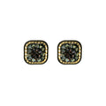 Vintage Geometric Square Black Zircon Crystal Studs With Silver Needle Elegant Luxury Women's Earrings view 5