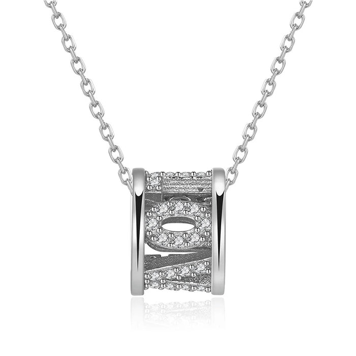2022 Summer Hollow Slim Waist Love Pendant Necklace, Irregular Round Collarbone Chain For Women