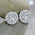 Elegant Snowflake Zircon Stud Earrings For Women, Korean Banquet Small Ear Jewelry view 1