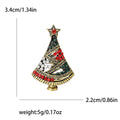 Alloy Rhinestone Christmas Tree Lapel Pin For Holiday Gifts Brooch view 5