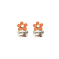 Light Luxury Korean Zircon Flower Studs With Square Crystal Rhinestone Drop For Women Fashion Earrings view 5