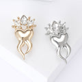 Alloy Rhinestone Crown Tooth Brooch Creative Clothing Lapel Pin view 1