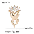 Alloy Rhinestone Crown Tooth Brooch Creative Clothing Lapel Pin view 6