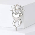 Alloy Rhinestone Crown Tooth Brooch Creative Clothing Lapel Pin view 5