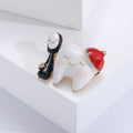 Alloy Enamel Tooth Brooch Pin For Cute Womens Suit Accessories view 3
