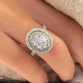 Luxury Full Pave Oval Eight Hearts Eight Arrows Zircon Ring For Women Fashion Jewelry view 1