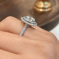 Luxury Full Pave Oval Eight Hearts Eight Arrows Zircon Ring For Women Fashion Jewelry view 3