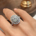 Luxury Full Pave Oval Eight Hearts Eight Arrows Zircon Ring For Women Fashion Jewelry view 2