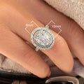 Luxury Full Pave Oval Eight Hearts Eight Arrows Zircon Ring For Women Fashion Jewelry view 5