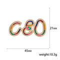 Enamel Painted Alloy Letter Brooch Pin For Fashion Suit Accessories view 5