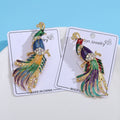 Alloy Enamel Peacock Feather Brooch Pin For Suit Lapel Decoration view 3