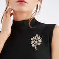 Alloy Rhinestone Bouquet Brooch Pin For Elegant Plant Accessories view 2