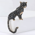 Alloy Rhinestone Leopard Brooch Pin For Men's Coats And Cardigans view 2