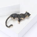 Alloy Rhinestone Leopard Brooch Pin For Men's Coats And Cardigans view 3