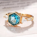 Women's Rhombus Polygon Geometric Minimalist Ring, Trendy European Style Index Finger Jewelry view 2