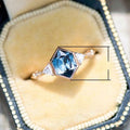 Women's Rhombus Polygon Geometric Minimalist Ring, Trendy European Style Index Finger Jewelry view 5