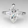 Women Banquet Ring With Marquise Zircon, European Creative Simulated Diamond Engagement Band view 4