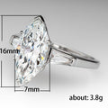 Women Banquet Ring With Marquise Zircon, European Creative Simulated Diamond Engagement Band view 5