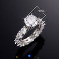 Luxury Copper Zircon Ring With Fine Four Prong Setting For Engagement And Banquet view 5