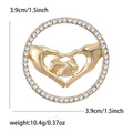Alloy Heart Hand Newborn Brooch For Women's Apparel Decoration view 6