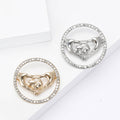 Alloy Heart Hand Newborn Brooch For Women's Apparel Decoration view 1