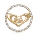 Alloy Heart Hand Newborn Brooch For Women's Apparel Decoration view 5