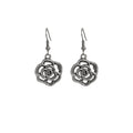 Vintage French Romantic Hollow Rose Flower Alloy Hook Drop Jewelry Elegant Women's Fashion Earrings view 5