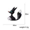 Alloy Enamel Fox Brooch Pin For Animal Fashion Apparel Decoration view 5