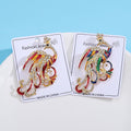 Alloy Enamel Rhinestone Phoenix Brooch Pin For Coats And Suits view 3