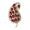 Simple Alloy Enamel Leaf Brooch Pin For Fashion Garment Decoration view 3