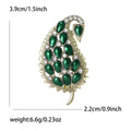 Simple Alloy Enamel Leaf Brooch Pin For Fashion Garment Decoration view 4