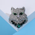 Alloy Rhinestone Leopard Head Brooch Pin Pendant For Clothing view 6
