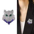 Alloy Rhinestone Leopard Head Brooch Pin Pendant For Clothing view 2